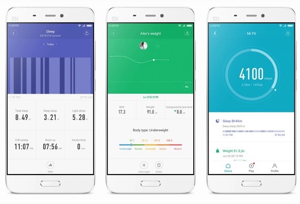 Xiaomi Mi Band 2 Aplikace Mi Fit